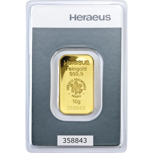 10g Gold Bar – 24ct Fine Gold (Carded)