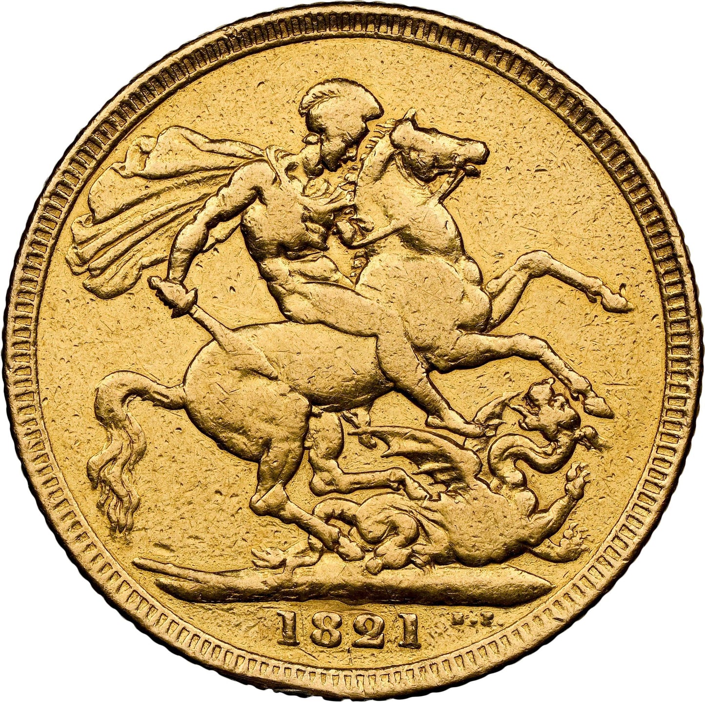 George IIII 1821 Laureate Head Full Sovereign