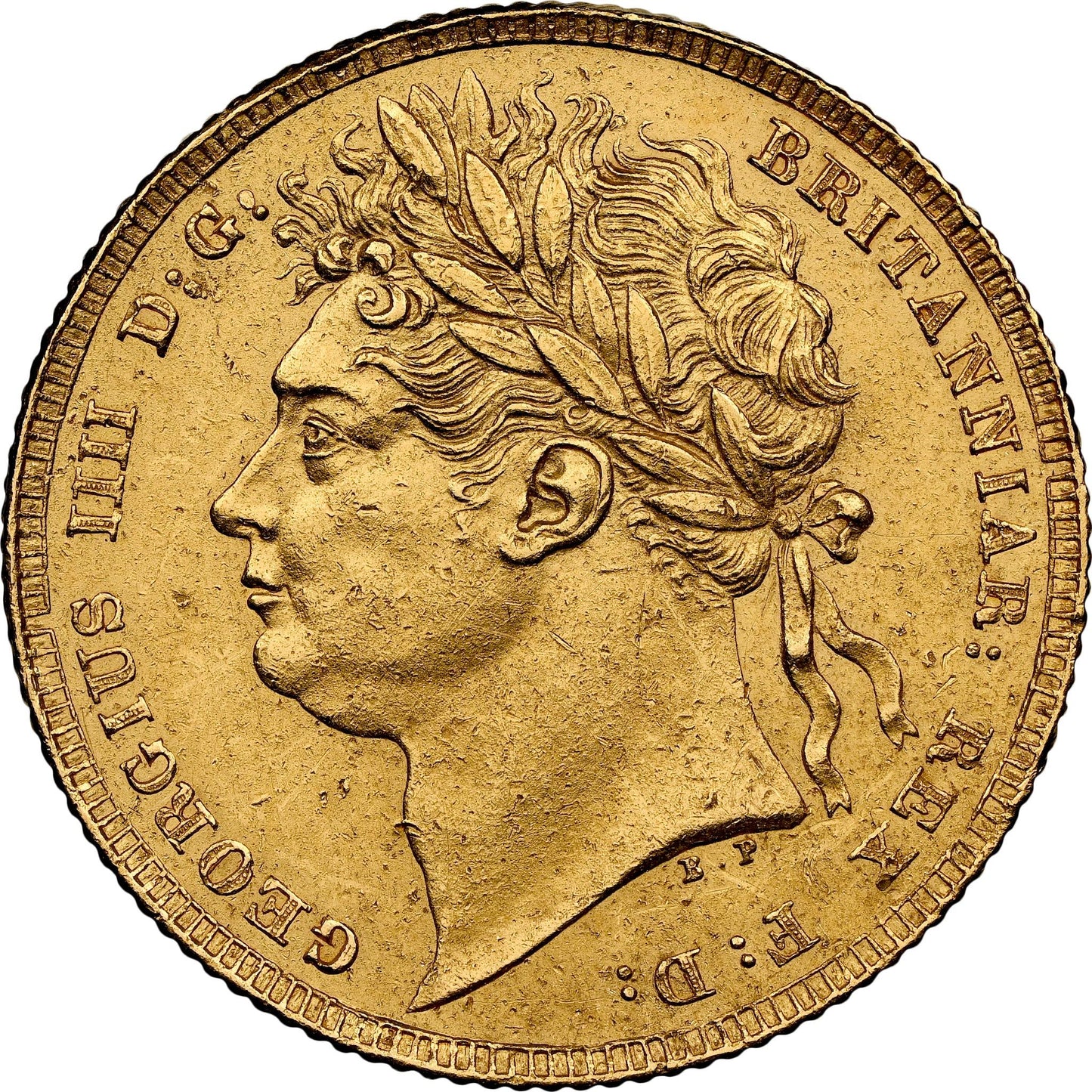 George IIII 1824 Laureate Head Full Sovereign