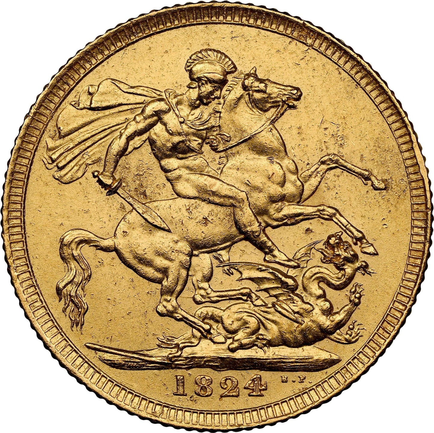 George IIII 1824 Laureate Head Full Sovereign