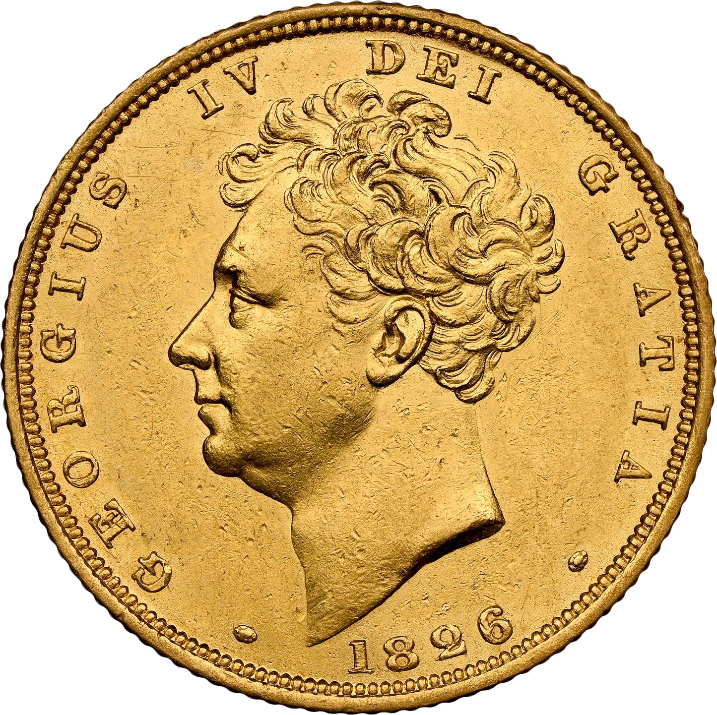 George IV 1826 Bare Head Full Sovereign