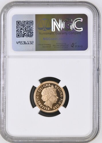 Elizabeth II 2004 Proof Half Sovereign PF70 UC
