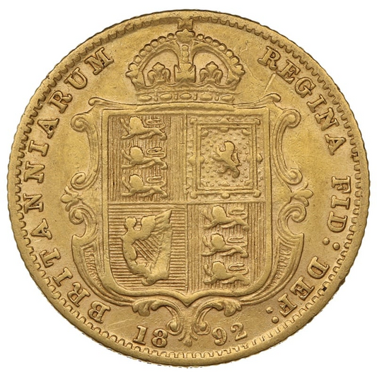 Victorian Shield back Half Sovereign