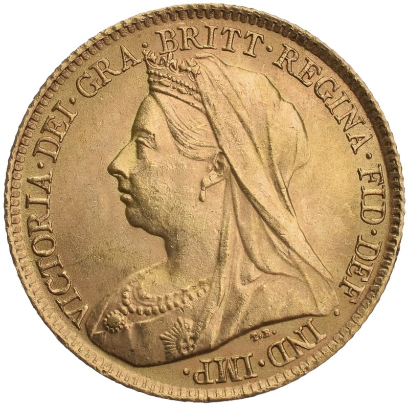 Victoria Veiled Head Half Sovereign