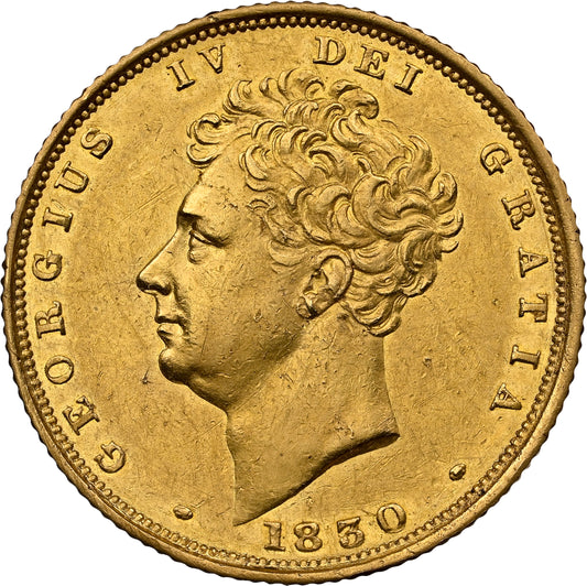 George IV 1830 Bare Head Full Sovereign