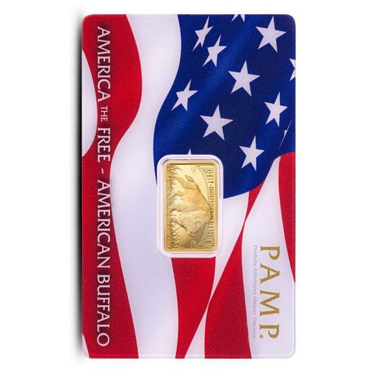 American Buffalo – 5g .999 Pure Gold Bar (PAMP “America the Free” Edition)