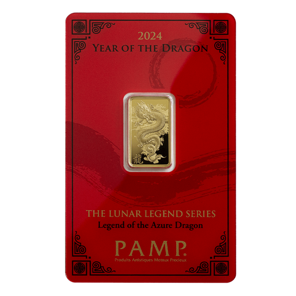 2024 Year of the Dragon – 5g .999 Pure Gold Bar (Lunar Calendar Limited Edition)