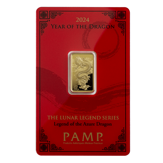 2024 Year of the Dragon – 5g .999 Pure Gold Bar (Lunar Calendar Limited Edition)